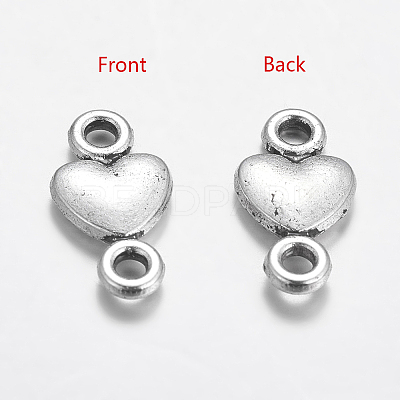 Tibetan Style Heart Links X-TIBE-23607-AS-RS-1
