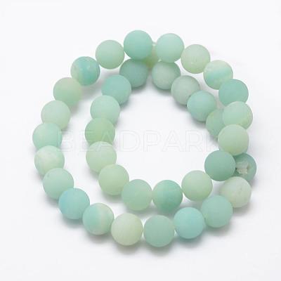 Natural Amazonite Beads Strands G-K209-03A-10mm-1