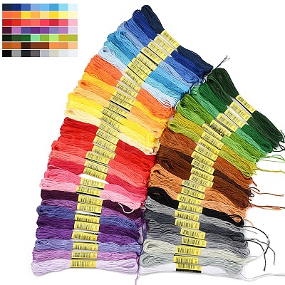 7 Sets 7 Colors Cotton Crochet Threads OCOR-FS0001-02A-1