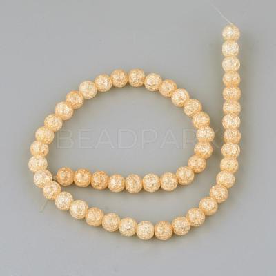 Synthetic Crackle Quartz Beads Strands GLAA-S134-8mm-07-1