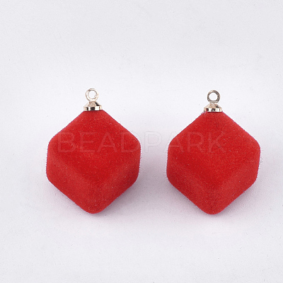 Flocky Acrylic Pendants FIND-T046-30-06-1