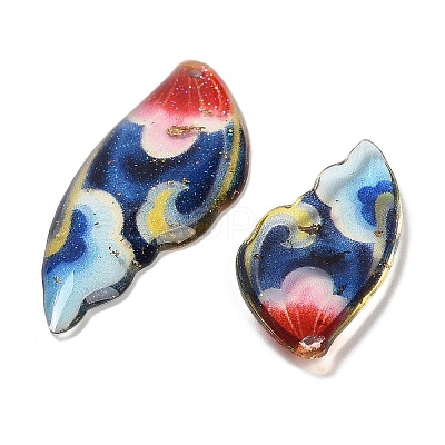 4Pcs 4 Styles Transparent Epoxy Resin Pendants RESI-B032-05B-1