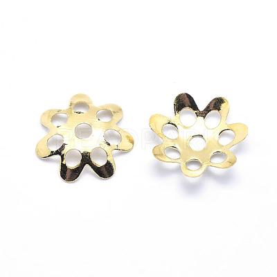 Brass Bead Caps KK-G319-03C-RS-1