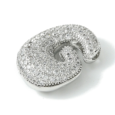 Rack Plating Brass Cubic Zirconia Pendants KK-S378-02P-G-1
