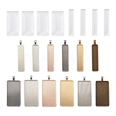 DIY Rectangular Pendant Making Kits DIY-TA0008-91-1