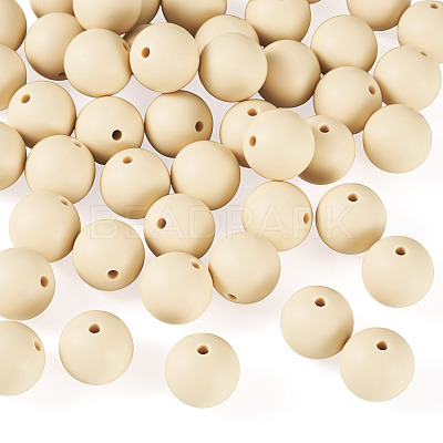 50Pcs Food Grade Eco-Friendly Silicone Beads SIL-TADJ0001-03F-1