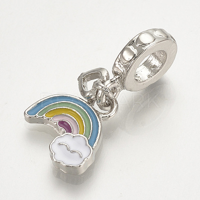 Alloy Enamel European Dangle Charms X-MPDL-Q208-109-1