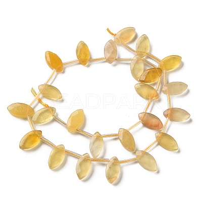 Natural Yellow Fluorite Beads Strands G-P607-A07-01-1