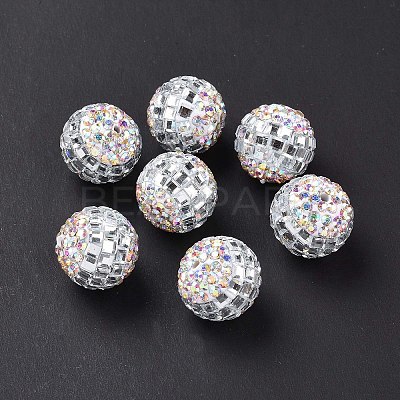 Polymer Clay Rhinestone Beads RB-L029-04A-1
