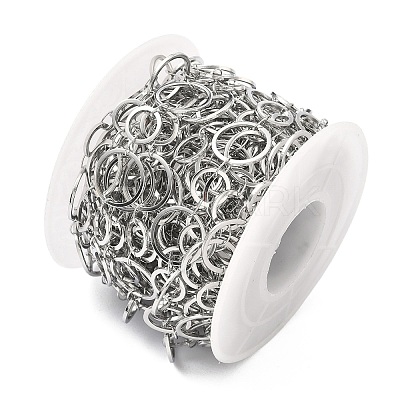 304 Stainless Steel Ring Link Chains CHS-G044-05P-03-1