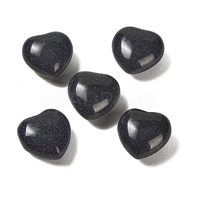 Blue Goldstone Heart Love Stone GG-CBAA0EE-03-20B-1