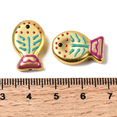 Baking Paint Glass Enamel Beads GLAA-B035-01C-1