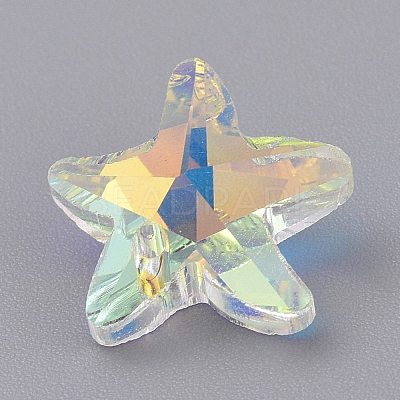 Faceted Glass Charms GLAA-H101-A-17-1