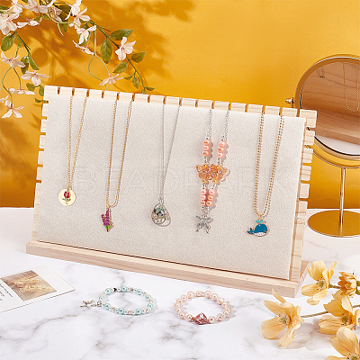 Wooden Necklace Display Stands AJEW-WH0459-92A-1