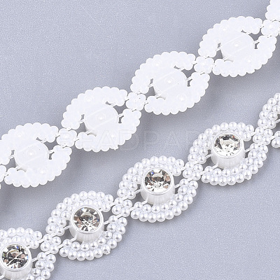 ABS Plastic Imitation Pearl Beaded Trim Garland Strand AJEW-S073-27-1