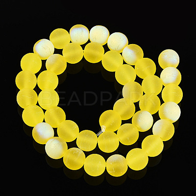 Frosted Transparent Glass Beads Strands LS-GLAA-T032-T10mm-MBB12-1