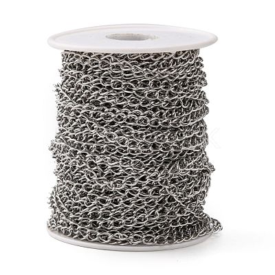 Tarnish Resistant 304 Stainless Steel Curb Chains CHS-Q001-22-1
