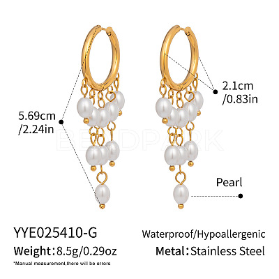 304 Stainless Steel Oval Chandelier Earrings DG6288-1-1
