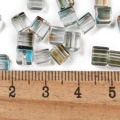 Spray Painted Glass Seed Beads SEED-A034-01A-1