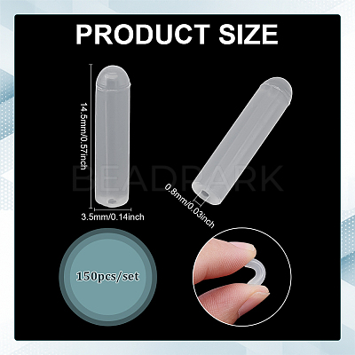 150Pcs Silicone Needle Sealing Plug SIL-BC0001-12B-1