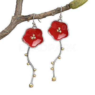 Alloy Enamel Dangle Earrings for Women WG98B65-01-1