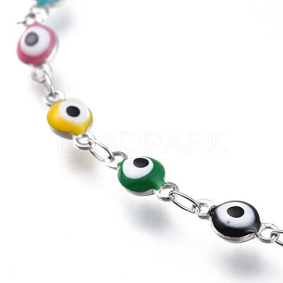 304 Stainless Steel Link Bracelets BJEW-M203-04P-C-1