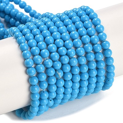 Synthetic Turquoise Beads Strands G-U004-02F-1