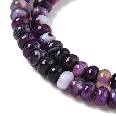 Natural Banded Agate Beads Strands G-F790-I01-01O-1