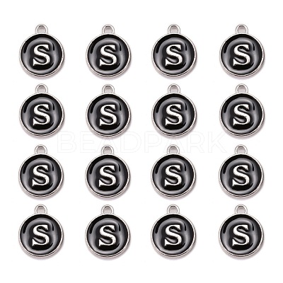 Platinum Plated Alloy Charms X-ENAM-S118-02S-P-1