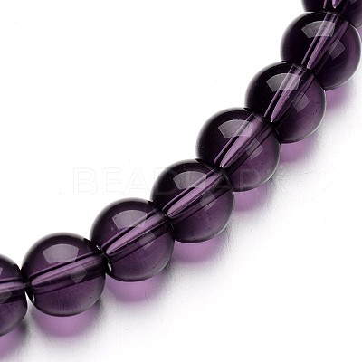Glass Round Bead Strands GLAA-I028-8mm-12-1