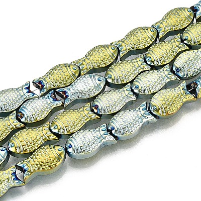 Electroplate Glass Beads Strands EGLA-T025-03E-1