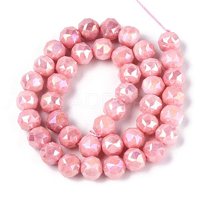 Anti-Tarnish Electroplate Glass Beads Strands LS-GLAA-N010-10mm-04-1