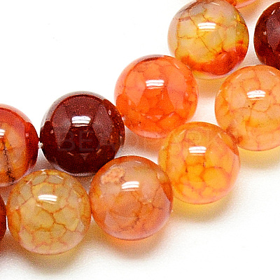Natural Dragon Veins Agate Beads Strands X-G-Q948-81A-8mm-1