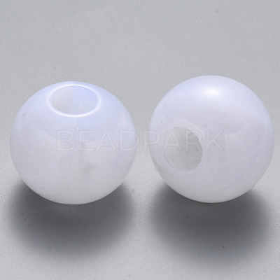 Acrylic Large Hole Beads OACR-R074-04F-1