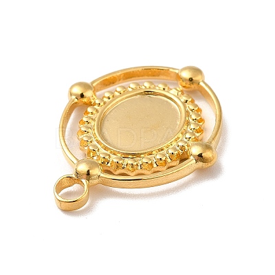 Ion Plating(IP) 304 Stainless Steel Pendant Cabochon Settings STAS-I197-005G-1