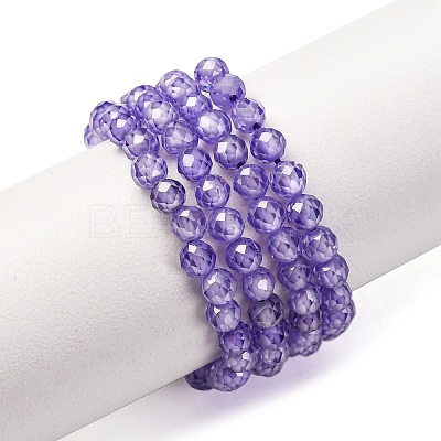 Cubic Zirconia Beads Strands G-G792-47-02C-1