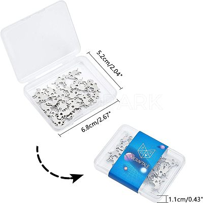 304 Stainless Steel Puppy Charms STAS-UN0003-82-1