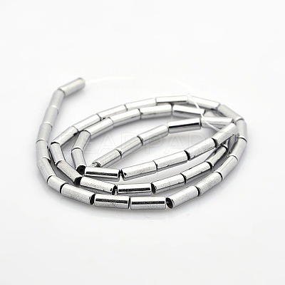 Grade A Electroplate Non-magnetic Synthetic Hematite Column Beads Strands G-M066-02-1