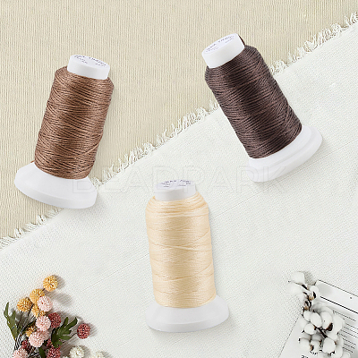 3 Rolls 3 3 Colors Flat Waxed Polyester Cord OCOR-CL0001-12A-1