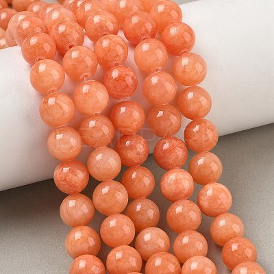 Natural Mashan Jade Round Beads Strands G-D263-10mm-XS21-01-1