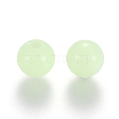 Luminous Acrylic Round Beads LACR-R002-6mm-01-1