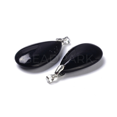Natural Obsidian Pendants G-D084-01P-B05-1