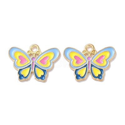 Alloy Enamel Pendants ENAM-O001-10C-G-1