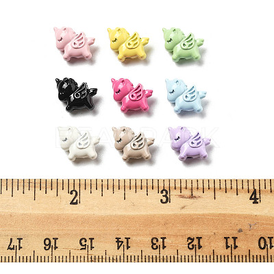 50Pcs Spray Painted Alloy Beads FIND-FS0004-11-1