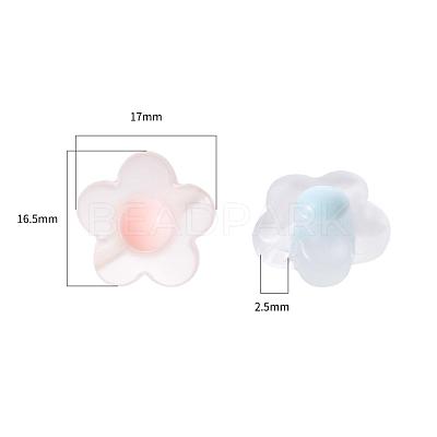50Pcs 5 Colors Transparent Acrylic Beads TACR-CC0001-03-1