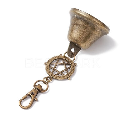 Iron Bell Pendant Decoration HJEW-JM02278-1