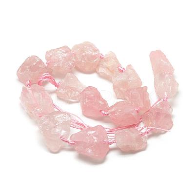 Natural Rose Quartz Beads Strands G-R421-02-1