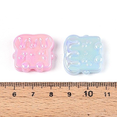 UV Plating Opaque Acrylic Beads OACR-T028-53-1