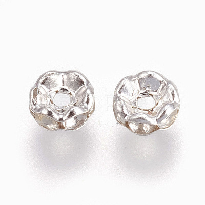 Iron Crystal Rhinestone Spacer Beads RB-A008-6MM-S-1