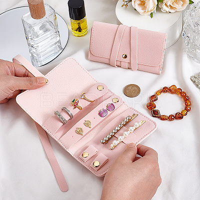 Rectangle PU Leather Envelope Travel Folding Rolls AJEW-WH048-966A-1